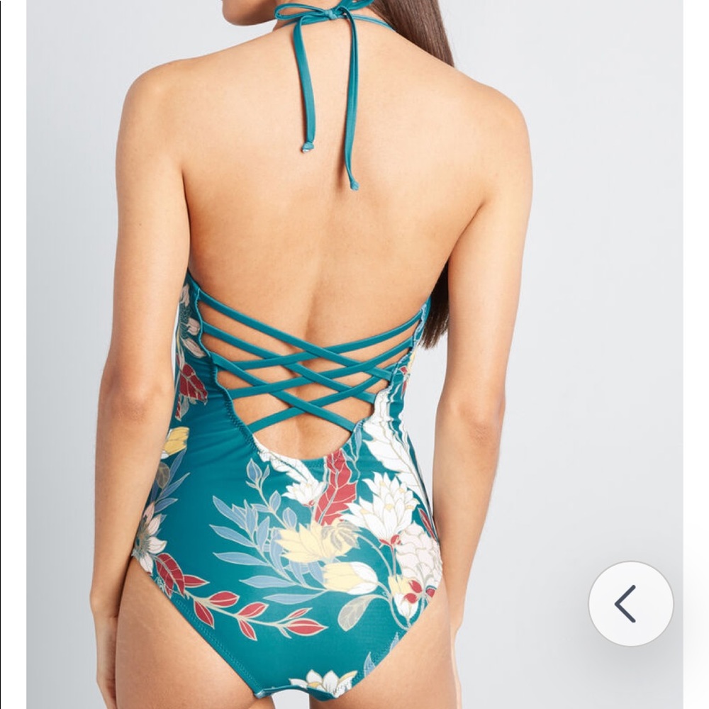 The Teresa One-Piece swimsuit Teal floral size S